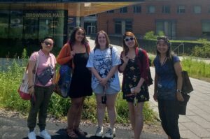Webster University team members, including students, Shaolu Yu (Rhodes College), and Robin Hattori (Japanese American Citizens League of St. Louis).
