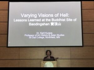 Karil Kucera speaking at Southwestern University