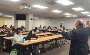 Wayne Patterson speaking at Montclair State University