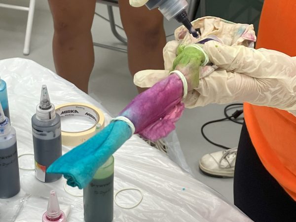 Tie-dying at FAST, a NGO in Singapore