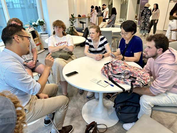 Roanoke College Students visit with CEO of Seoul Line